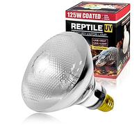LUCKY HERP Reptile UVA UVB Heat Bulb, 125W E27 Turtle UV Heat Lamp, Vivarium D3 Basking Light Bulb for Reptile, Tortoise, Bearded Dragon and Amphibian