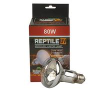 LUCKY HERP Reptile UVA UVB Mercury Vapour Bulb Lamp,80 Watt,R80,E27 Screw Thread,Six-Month Guarantee (Clear)