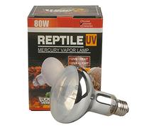 LUCKY HERP Reptile UVA UVB Mercury Vapour Bulb Lamp,80 Watt,R95,E27 Screw Thread,Six-Month Guarantee (Coated)