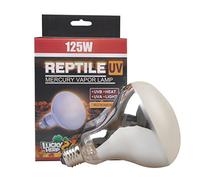 LUCKY HERP Reptile UVA UVB Mercury Vapour Bulb,Screw Thread,E27,R115,125 Watts (Frosted)