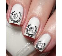 Lucky Horse Shoe Nail Art Decal Sticker
