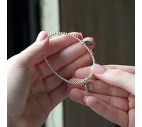 Lucky Horseshoe on Silver Ball Bead Bracelet