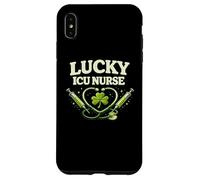 Lucky ICU Nurse Shamrock Stethoscope Design St. Paddy's Day Case for iPhone XS Max