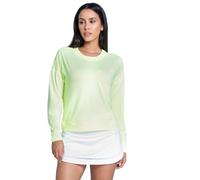 Lucky In Love Hype Long Sleeve Tennis Shirt, Yellow Frost, L