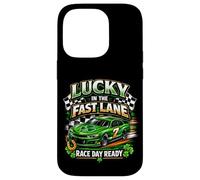Lucky in the Fast Lane Race Day Ready Car Case for iPhone 14 Pro