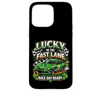 Lucky in the Fast Lane Race Day Ready Car Case for iPhone 15 Pro Max