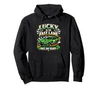 Lucky in the Fast Lane Race Day Ready Car Pullover Hoodie