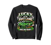 Lucky in the Fast Lane Race Day Ready Car Sweatshirt