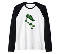 Lucky Irish Football Trail St. Patrick’s Day Design Raglan Baseball Tee