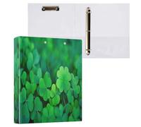Lucky Irish Four Leaf 3 D-Ring Binder A4 1 Pack with 200 Sheet for Kids School Supplies Women Men Office