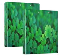 Lucky Irish Four Leaf 3 D-Ring Binder A4 2 Pack with 200 Sheet for Kids School Supplies Women Men Office