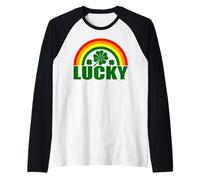 Lucky Irish Four Leaf Clover - Ireland St Patricks Day Party Raglan Baseball Tee