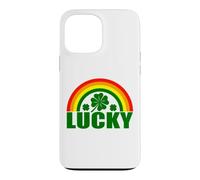 Lucky Irish Four Leaf Clover Ireland St Patricks Day Rainbow Case for iPhone 13 Pro Max
