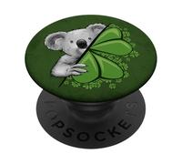 Lucky Irish Koala | Clover & Shamrocks St Pattys Day PopSockets Adhesive PopGrip