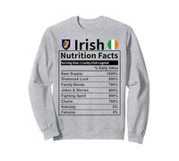 Lucky Irish Legend Nutrition Facts Humor Sweatshirt