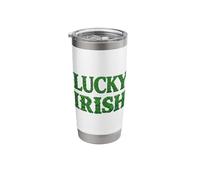 Lucky Irish Shamrock Clover Design,St Patrick’s Day Green Stainless Steel Insulated Tumbler