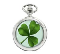 Lucky Irish Shamrock Full Hunter Pocket Watch