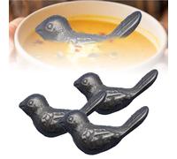 Lucky Iron Bird for Cooking, Cast Iron Bird for Iron Infused Cooking Aid, Bird Shaped Reusable Chef Tool for Iron Deficiency, Dietary Support Solution for Pregnant Women, Vegans & Athletes (3pc)