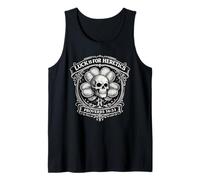 Lucky is for Heretics Proverbs 16:33 Skull Clover Tank Top