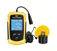 LUCKY Kayak Portable Fish Depth Finder Water Handheld Fish Finder Sonar Castable Kayak Boat Fishfinder Transducer Fishing LCD Display FFC1108