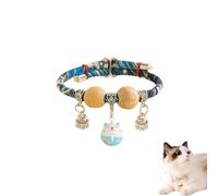 Lucky Kimono Cedar-Bead Pet Collar, Celerypets Cat Collars Personalized Dog Suit Collar with Fortune Pendant, Adjustable & Comfortable with Bells, for All Pets (V,L (suitable for 13-23 kg))