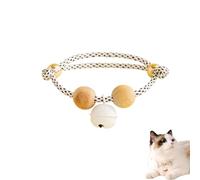Lucky Kimono Cedar-Bead Pet Collar, Celerypets Cat Collars Personalized Dog Suit Collar with Fortune Pendant, Adjustable & Comfortable with Bells, for All Pets (A,XXS (suitable for 1-3 kg))