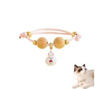 Lucky Kimono Cedar-Bead Pet Collar, Celerypets Cat Collars Personalized Dog Suit Collar with Fortune Pendant, Adjustable & Comfortable with Bells, for All Pets (U,M (suitable for 9-13 kg))