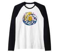 Lucky Koi Fish Japanese Wave Zen Art Raglan Baseball Tee