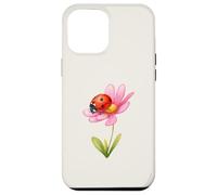Lucky Ladybug Pink Flower Garden Spring Aesthetic Case for iPhone 12 Pro Max