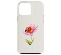 Lucky Ladybug Pink Flower Garden Spring Aesthetic Case for iPhone 13 Pro Max