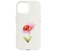 Lucky Ladybug Pink Flower Garden Spring Aesthetic Case for iPhone 15