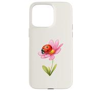 Lucky Ladybug Pink Flower Garden Spring Aesthetic Case for iPhone 15 Pro Max