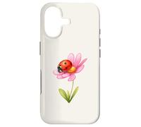 Lucky Ladybug Pink Flower Garden Spring Aesthetic Case for iPhone 17