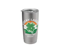 Lucky Lassie A Wee Bit Sassy - Fun St. Patrick’s Day Design Stainless Steel Insulated Tumbler