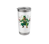 Lucky Leprechaun Raining Money St Patricks Day Celebration Stainless Steel Insulated Tumbler