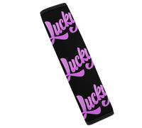Lucky Lettering Phrase Car Seat Belt Pad Strap Belts Covers Universal Auto Part Accessories 1PCS