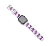 Lucky Lettering Phrase Silicone Watchband Compatible with IWatch Classic Replacement Strap Soft Wristbands for Men Women 42mm/44mm