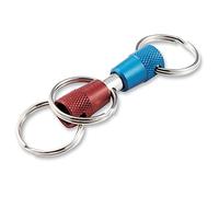 Lucky Line 3-Way Pull Apart Keychain,1 Pack, Red, Blue and Silver (71701)