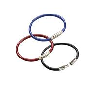 Lucky Line 4-1/2" Locking Cable Key Ring, Crimp to Permanently Close, Nylon Coated Steel Wire, Corrosion-Resistant, 25 Pack, Assorted (80800)