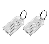 Lucky Line Extra Strength Key Tag with Split Ring; Clear, 2 Pack (20402)