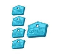 Lucky Line House Shaped Key Caps for KW1 & SC1 Key Ways, Blue, 5/PK (162305)