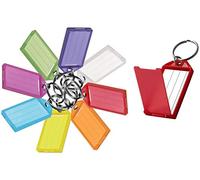 Lucky Line Key Tag with Flap, Split Ring & Paper Insert for Labeling, Key Organization & Identification, Assorted Colors, 25 Pack (6050025)