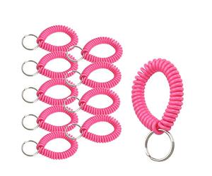 Lucky Line Products Wrist Coils Key Chain - Neon Pink 10pk (41066)