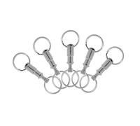Lucky Line Quick Release, Pull-Apart Key Holder Separator, Pack of 5, Silver (70705)
