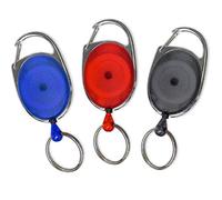 Lucky Line Retractable Key Chain, Assorted Colors, 3 Pack (64003)