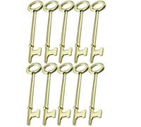 Lucky Line Skeleton Key Lever Locks & Antique Doors, 10 Pack, Flat Tip (87010)