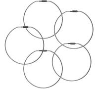 Lucky Line Threaded Locking Key Rings 6", (79605), Silver