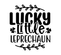 Lucky Little Leprechaun Wall Decals PVC 54.6x60.1cm Wall beautification Black