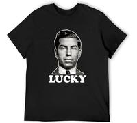 Lucky Luciano Italian Gangster Unisex Tees Men's T Shirt Black 3XL