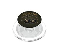 Lucky Me Cherry 8 Ball Retro Vintage Dark Green Aesthetic PopSockets PopGrip for MagSafe